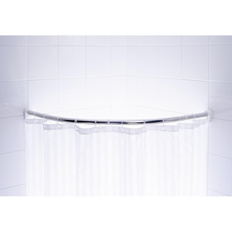 Belfry Bathroom Virgil 90cm Curved Fixed Shower Curtain Rail Wayfair